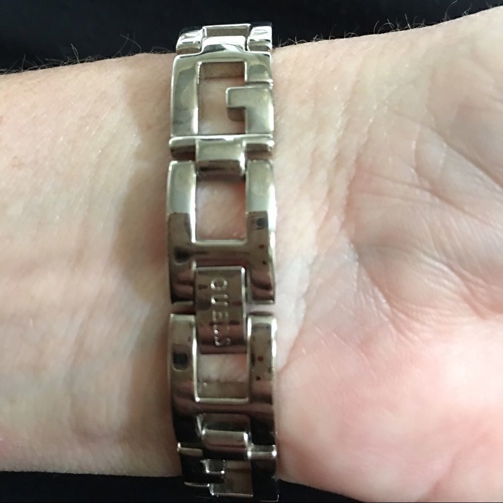 Guess Watch Silver Rectangle thin face & links! - Picture 6 of 9